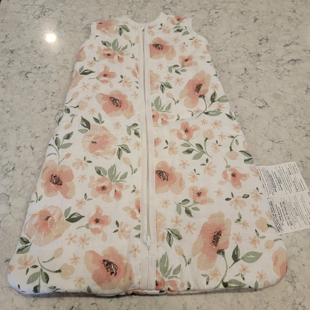 Pottery Barn Kids Meredith Muslin Wearable Blanket NEW! Blush